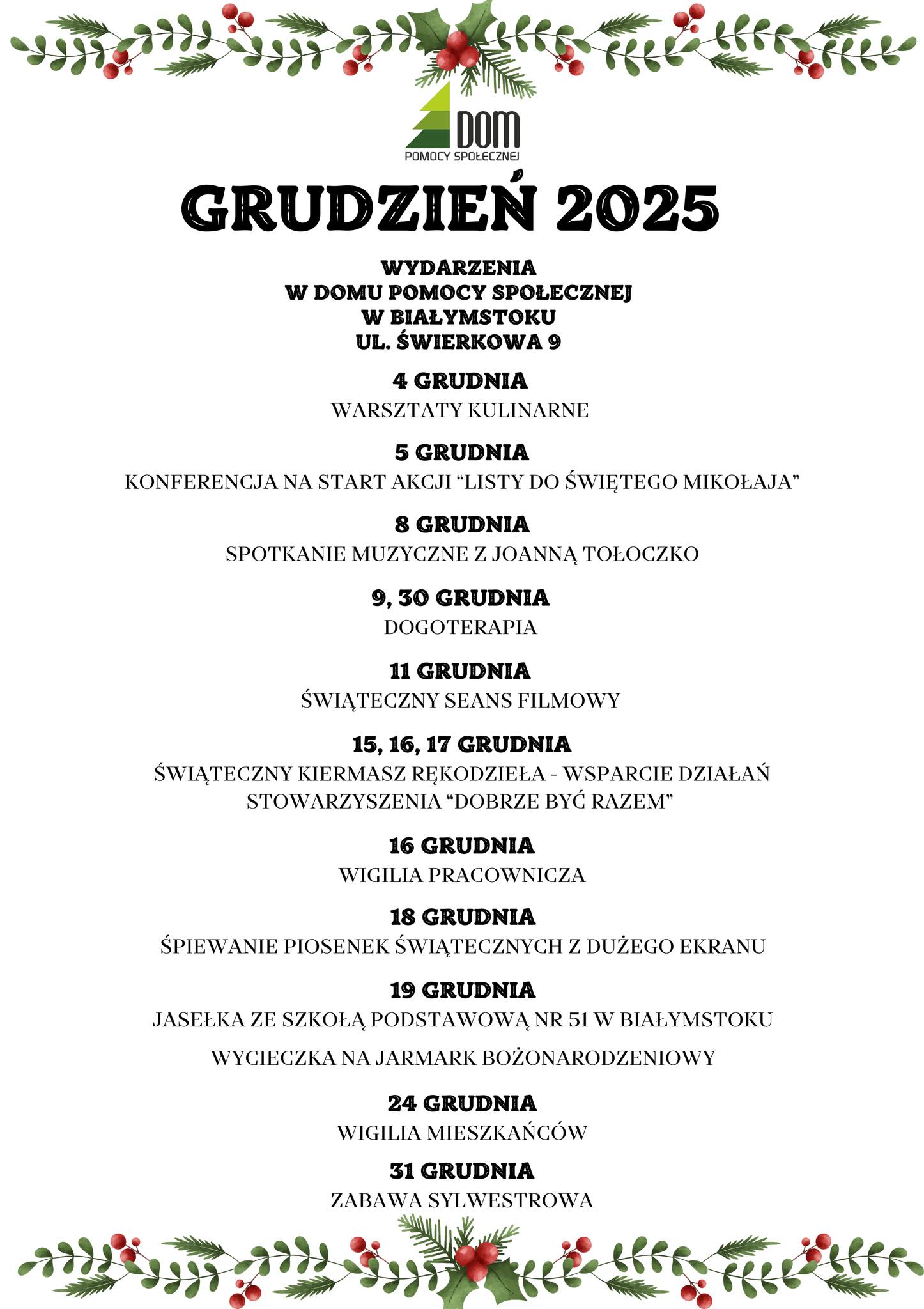 kalendarz grudzien 2025